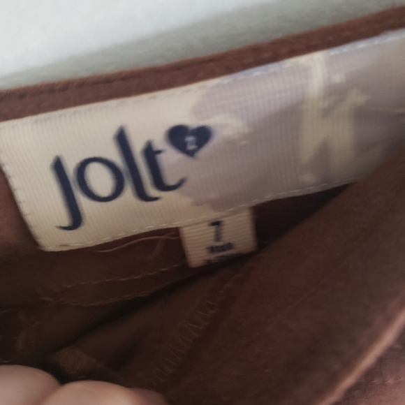 Jolt Brown Suede Mini Skirt Size 7 - Picture 5 of 9